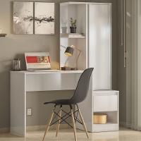 Escrivaninha Com Armário 1 Porta Office Morada Branco 29800