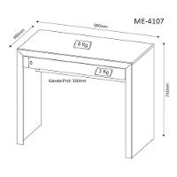 Mesa Para Escritório Home Office Me4107 Mdp Amendoa - 2