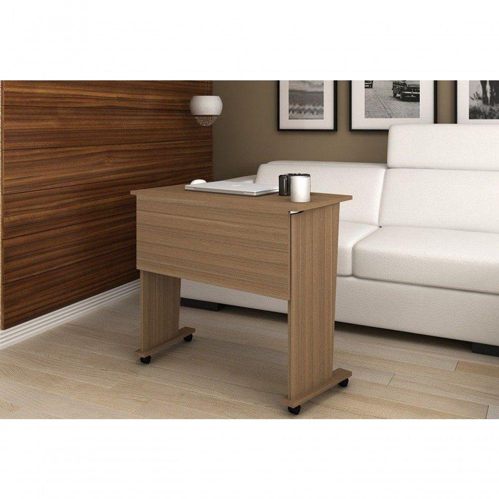 Mesa Com Rodizio Para Escritório Me4117 Mdp Amendoa - 3
