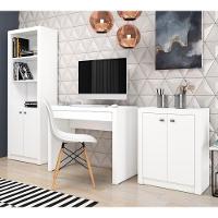 Conjunto Escritorio Completo 3 Peças Cj17 Branco Branco - 1