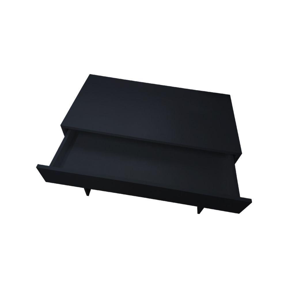 Mesa Office Com Gaveta Preto Em Mdf - 3