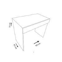 Mesa Office Com Gaveta Natural Em Mdf - 2