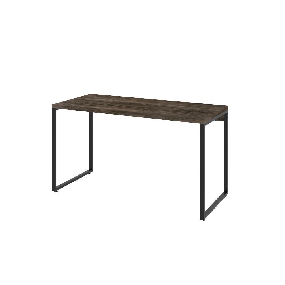 Mesa Office 135X60X75Cm Carvalho Dark / Est.Preta - 4