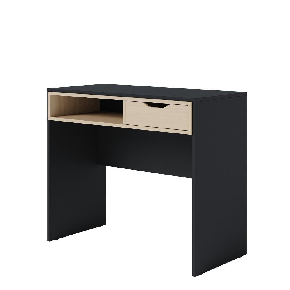 Escrivaninha Bancada Estudo Bit Moov Preto Fosco Tauari Nobre - 2