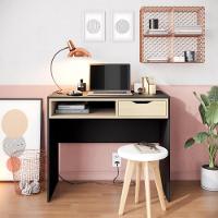 Escrivaninha Bancada Estudo Bit Moov Preto Fosco Tauari Nobre - 1