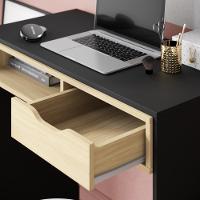 Escrivaninha Bancada Estudo Bit Moov Preto Fosco Tauari Nobre