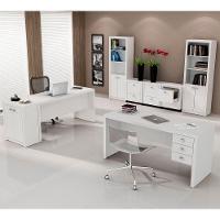Conjunto Escritorio Completo 8 Peças Cj22 Branco Branco - 1