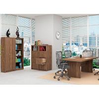 Conjunto Escritorio Completo 05 Peças Cj18 Nogal Nogal - 1