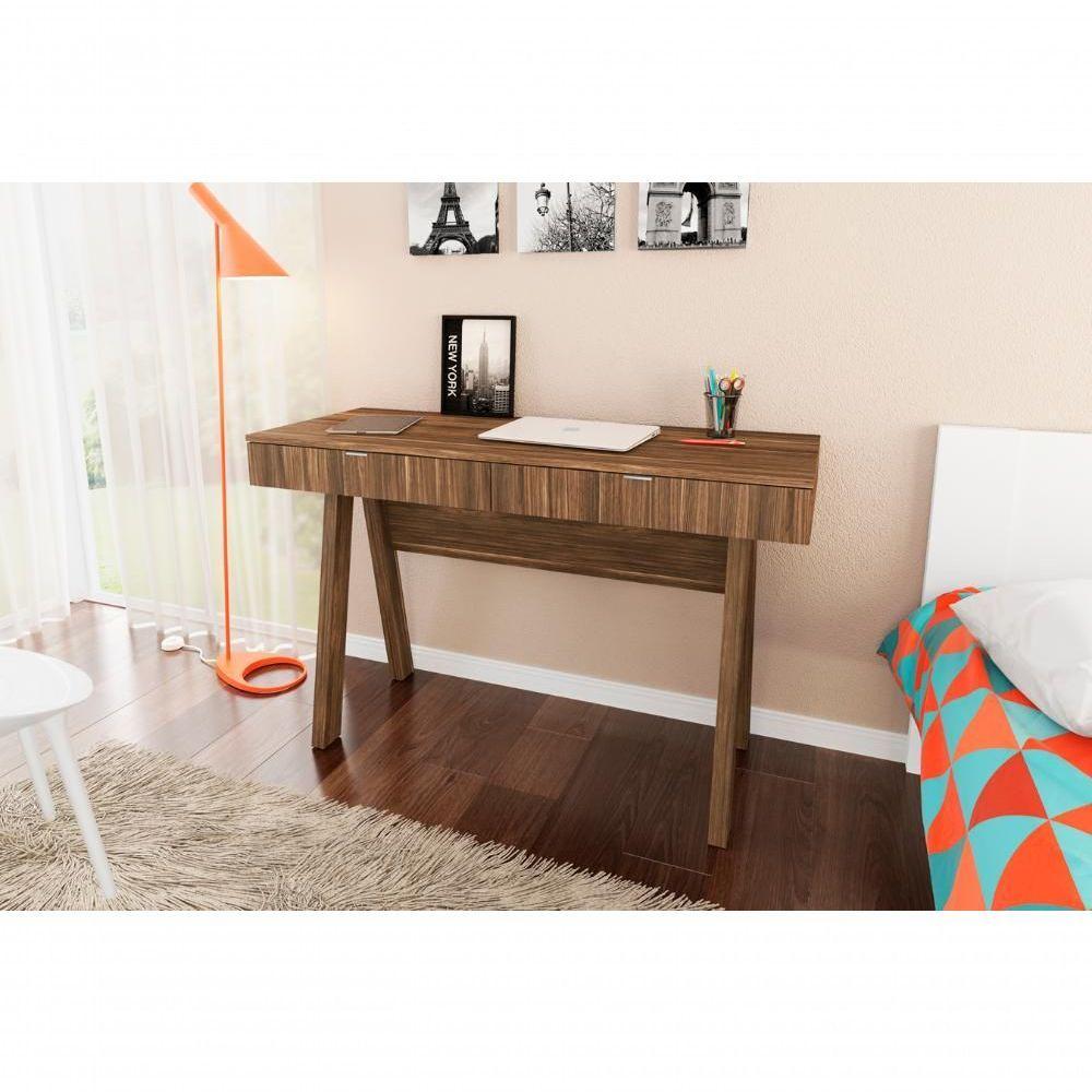 Mesa Para Computador / Escritorio Me4128 Nogal Nogal - 2