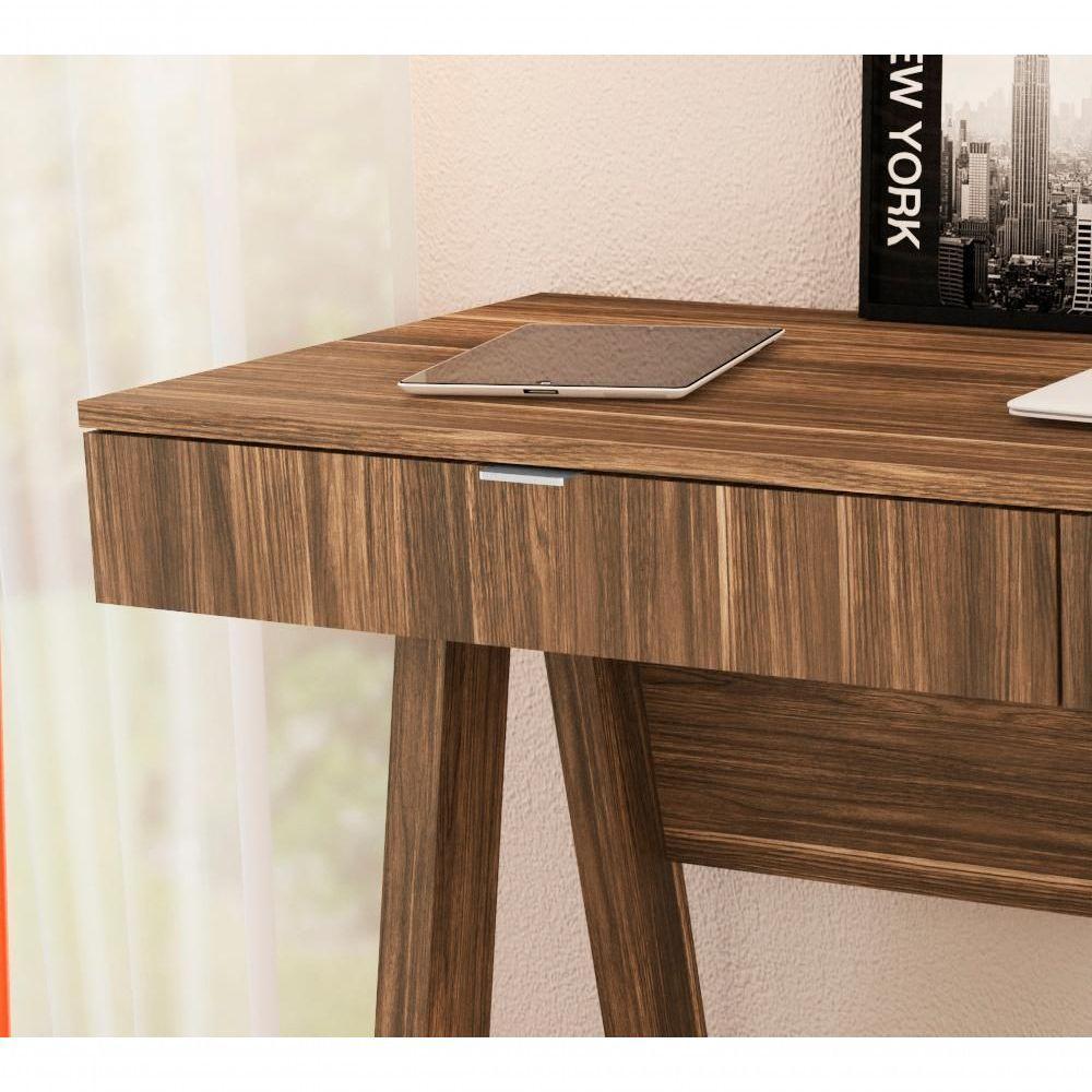 Mesa Para Computador / Escritorio Me4128 Nogal Nogal - 4