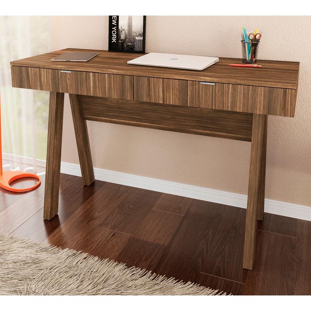 Mesa Para Computador / Escritorio Me4128 Nogal Nogal - 5