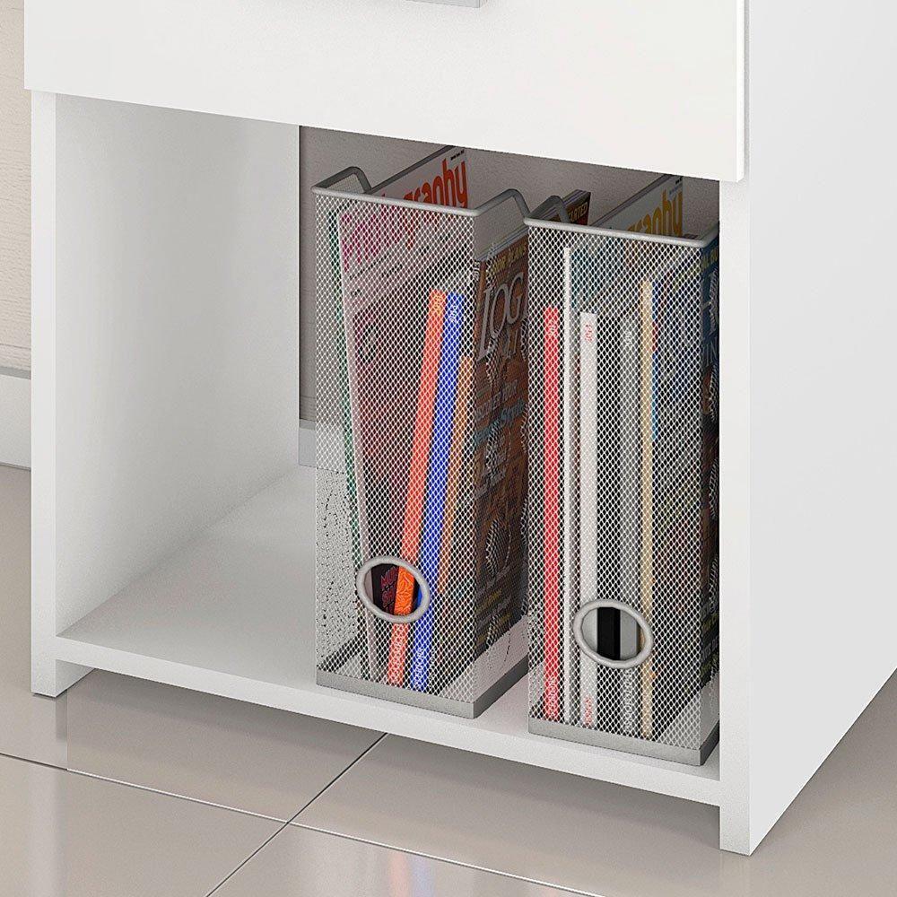 Mesa Escrivaninha De Escritório Office Notável Branco Branco - 3