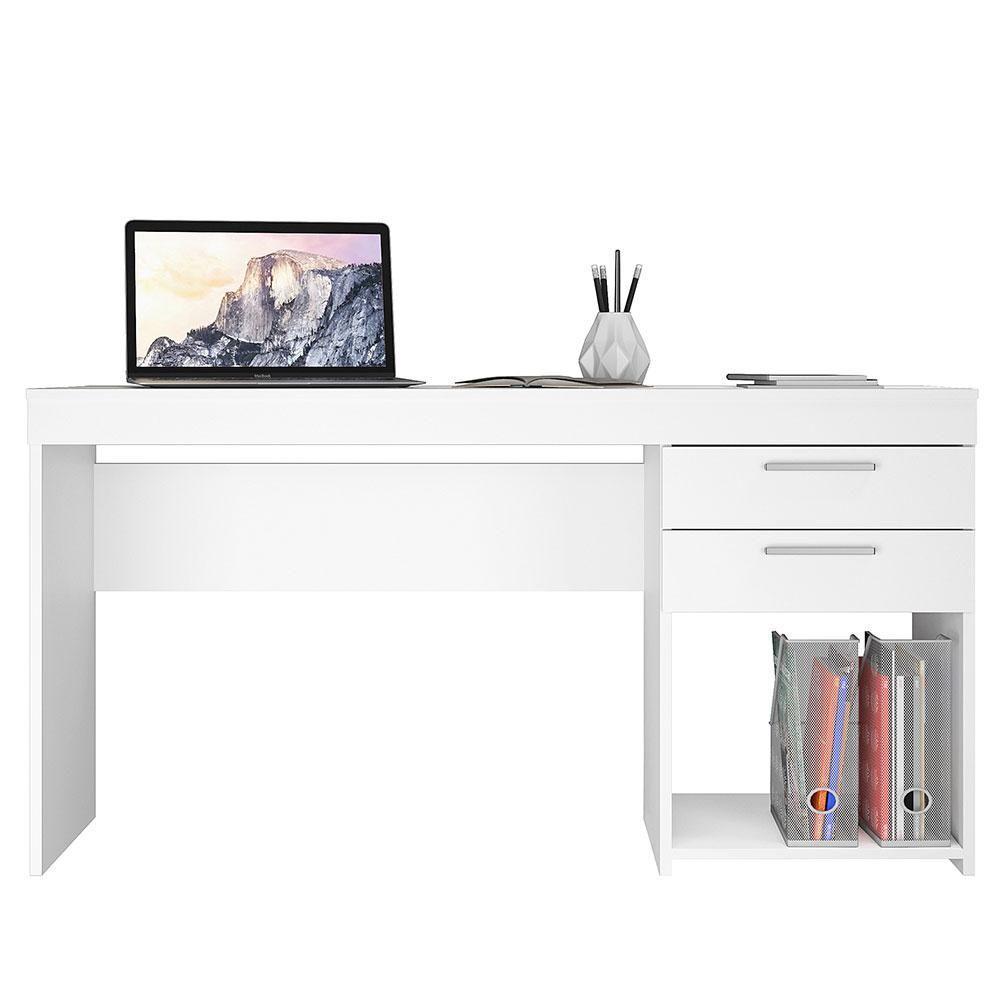 Mesa Escrivaninha De Escritório Office Notável Branco Branco - 5