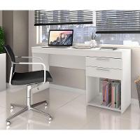 Mesa Escrivaninha De Escritório Office Notável Branco Branco - 1