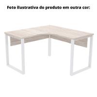 Mesa De Escritório Em L Pé Tubular Pe25 Em Mdp 135 X 135 X 60 Cm Cor Walnut E Base Preta - 5