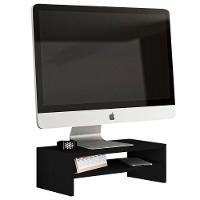 Base Suporte Stand Para Monitor Setup Soft Elevado 45X15Cm Em 100% Mdf Preto - Abmaza - 3