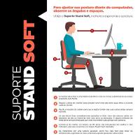 Base Suporte Stand Para Monitor Setup Soft Elevado 45X15Cm Em 100% Mdf Preto - Abmaza - 6