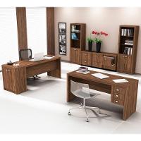 Conjunto Escritorio Completo 8 Peças Cj22 Nogal Nogal - 2