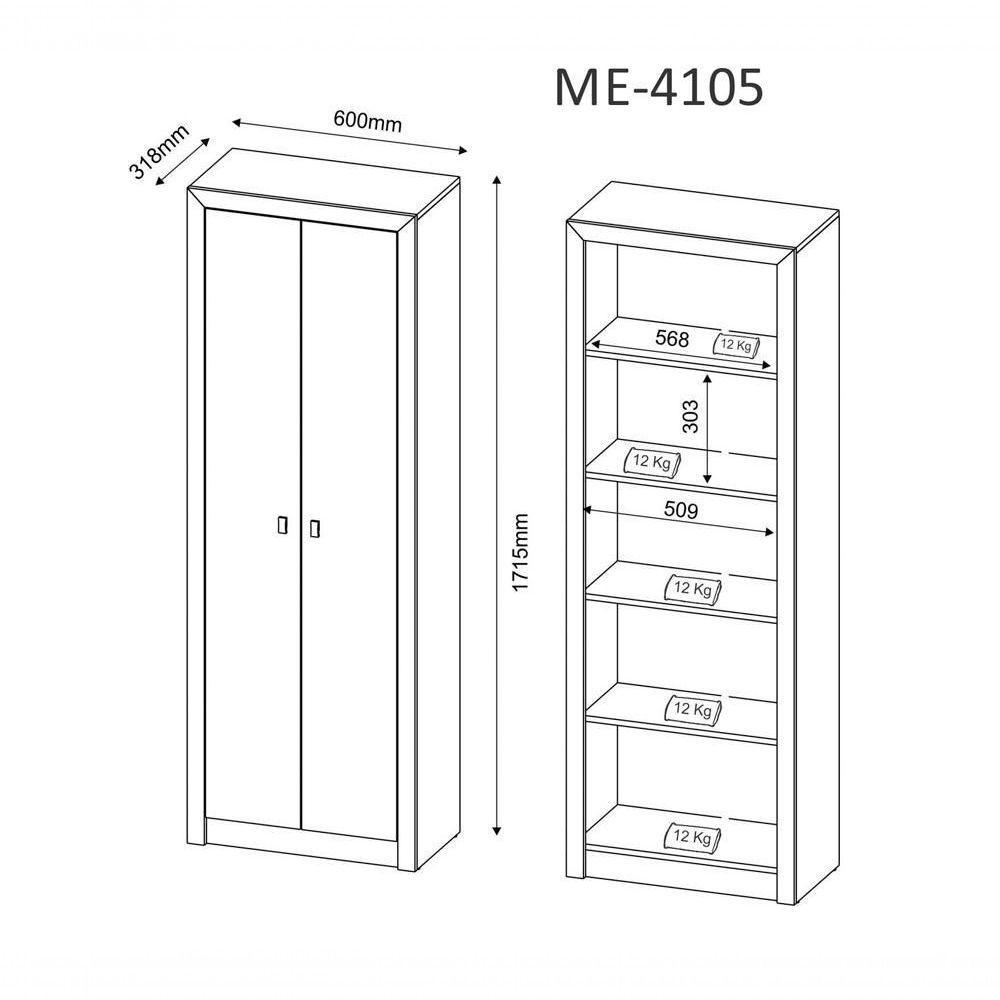 Conjunto Escritorio Completo 3 Peças Cj5 Nogal Nogal - 6