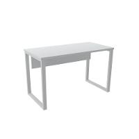 Mesa De Escritório Pé Tubular Pe25 Em Mdp 170 X 70 Cm Branca Com Base Branca - 1