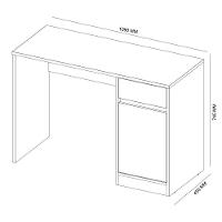 Escrivaninha 1 Porta 1 Gaveta Office Morada Branco 29600 - 2