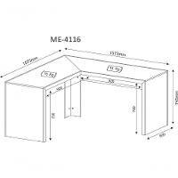 Mesa Angular Para Escritório Home Office Me4116 Mdp Amendoa - 2