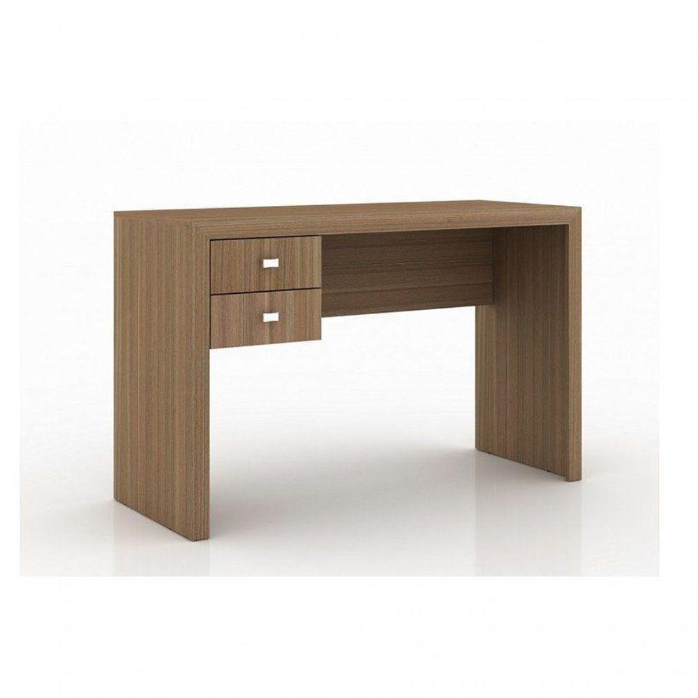 Mesa Com 2 Gavetas Para Escritório Home Office Mdp Amendoa - 1
