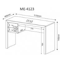 Mesa Com 2 Gavetas Para Escritório Home Office Mdp Amendoa - 2