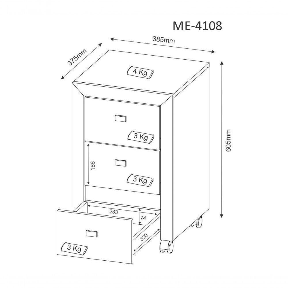 Conjunto Escritorio Completo 11 Peças Cj8 Rustico Rustico - 10