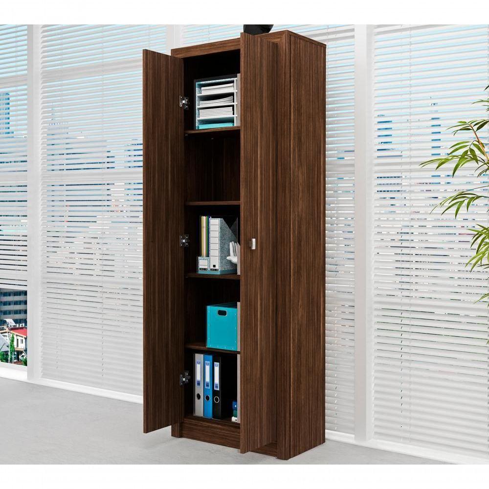 Conjunto Escritorio Completo 4 Peças Cj6 Nogal Nogal - 6