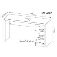 Conjunto Escritorio Completo 3 Peças Cj5 Branco Branco - 7