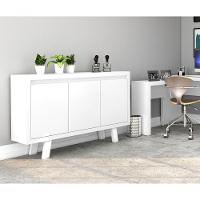 Armario Balcão Para Escritório Me4120 Branco Branco - 5