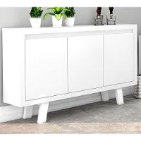 Armario Balcão Para Escritório Me4120 Branco Branco - 8