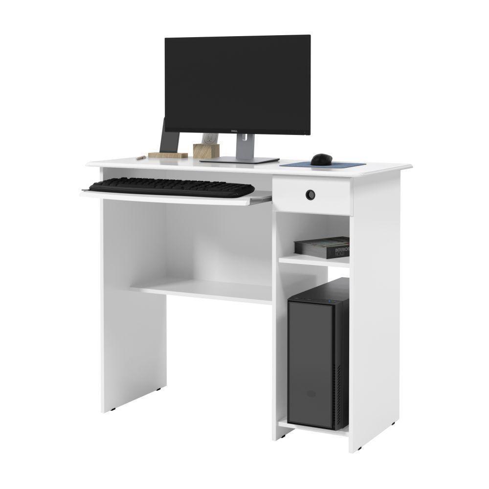 Conjunto Mesa De Computador Afrodite Branco - 2