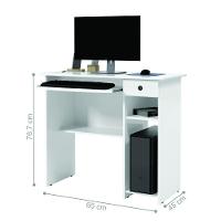 Conjunto Mesa De Computador Afrodite Branco - 3