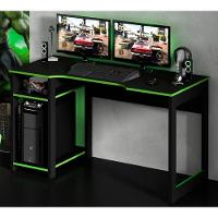 Mesa Para Computador Gamer Me4152 Preto Verde Preto Verde - 5