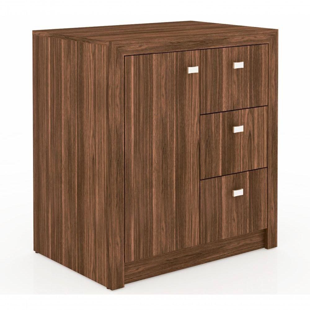 Conjunto Escritorio 02 Peças Cj11 Nogal Tecno Mobili Nogal - 2