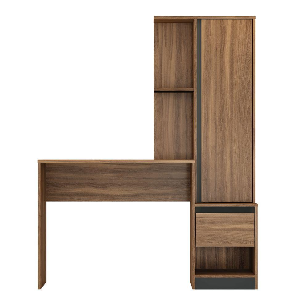 Escrivaninha Com Armário 1 Porta Office Morada Grafito - 5