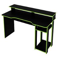 Mesa Para Computador Gamer Me4153 Preto Verde Preto Verde - 1