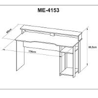 Mesa Para Computador Gamer Me4153 Preto Verde Preto Verde - 5