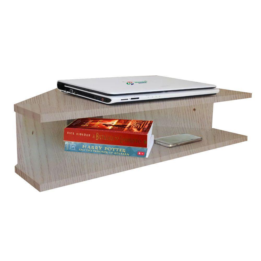 Mesa Notebook Suspensa Canto Madeirado Em Mdf - 1
