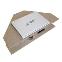 Mesa Notebook Suspensa Canto Madeirado Em Mdf - 3