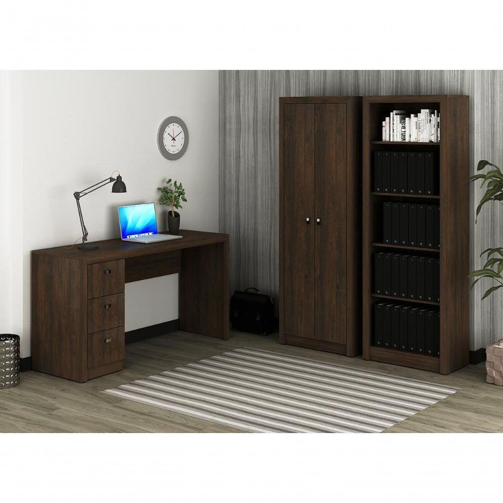 Conjunto Escritorio Completo 3 Peças Cj5 Rustico Rustico - 8