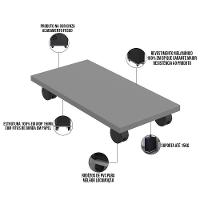 Kit 02 Suportes Para Cpu Com Rodízios Cyber L03 Cinza - 6