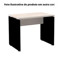 Mesa De Escritório Pé Painel Pe25 Em Mdp 170 X 70 Cm Cinza Com Base Preta