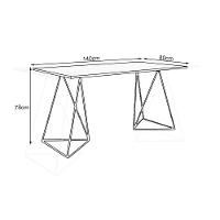 Escrivinha Mesa Bela Vista Branco E Tampo Branco - Cor: Branco - 3