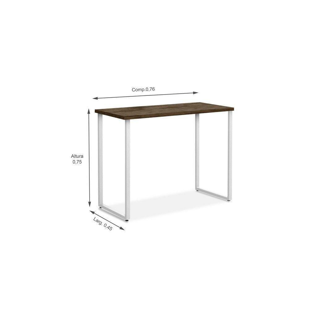 Escrivaninha Office 0,76 Klm Móveis Amadeirado Com Branco - 3