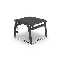 Apoio De Pé Riviera Alumínio Marrom Tela Marrom - 4