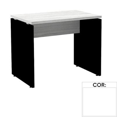 Mesa De Escritório Pé Painel Pe25 Em Mdp 170 X 70 Cm Branca Com Base Branca