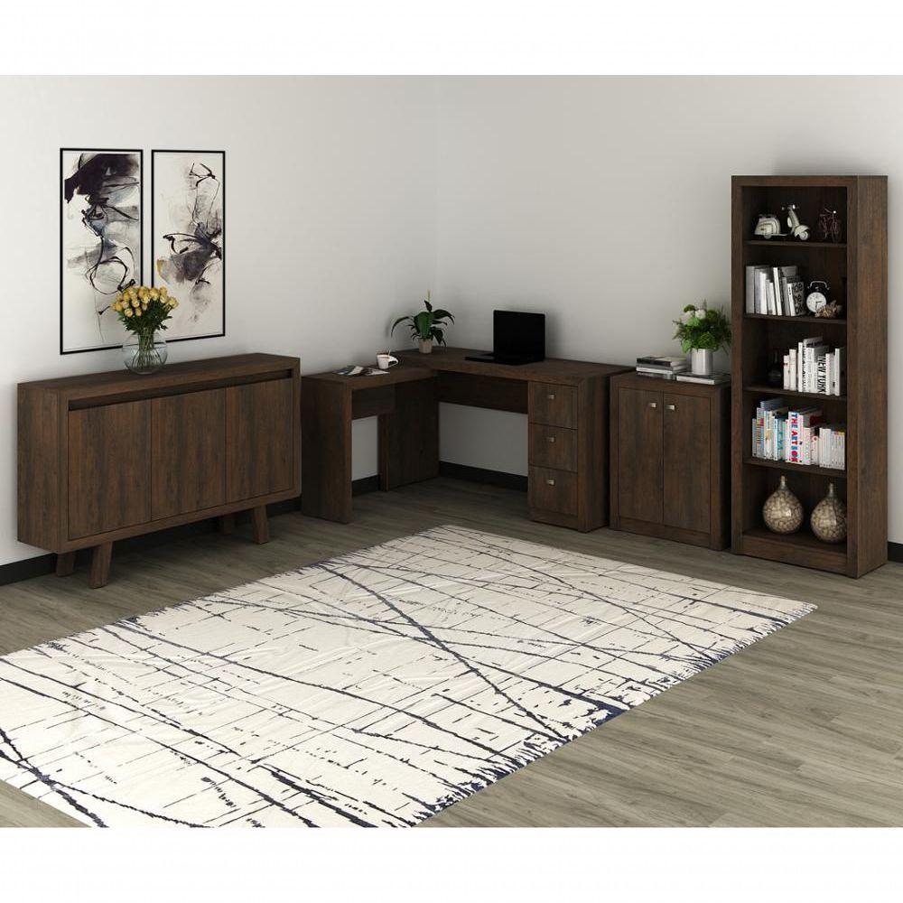 Conjunto Escritorio Completo 4 Peças Cj1 Rustico Rustico - 2